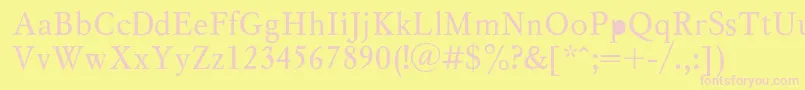 MyslRegular Font – Pink Fonts on Yellow Background