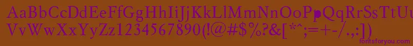 MyslRegular Font – Purple Fonts on Brown Background