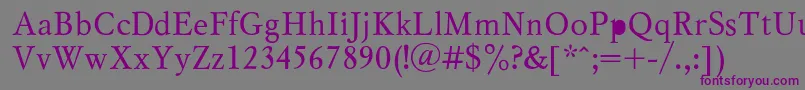 MyslRegular Font – Purple Fonts on Gray Background