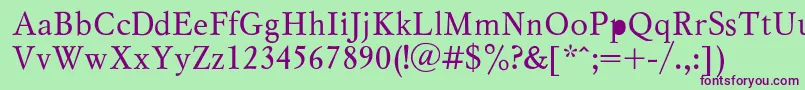 MyslRegular Font – Purple Fonts on Green Background