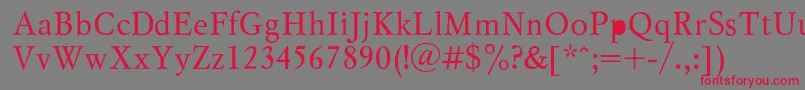 MyslRegular Font – Red Fonts on Gray Background