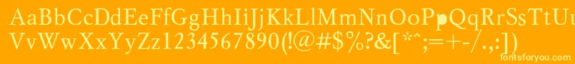 MyslRegular Font – Yellow Fonts on Orange Background