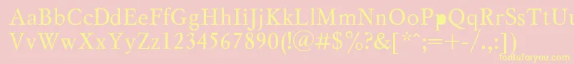 MyslRegular Font – Yellow Fonts on Pink Background