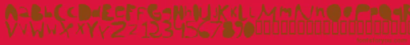 Chann-fontti – ruskeat fontit punaisella taustalla