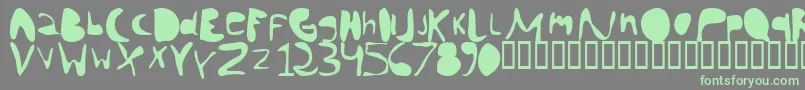 Chann Font – Green Fonts on Gray Background