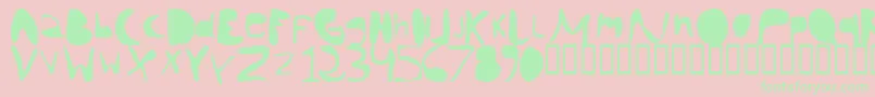 Chann Font – Green Fonts on Pink Background