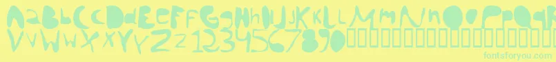Шрифт Chann – зелёные шрифты на жёлтом фоне