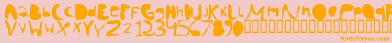 Chann Font – Orange Fonts on Pink Background