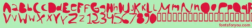 Chann Font – Red Fonts on Green Background