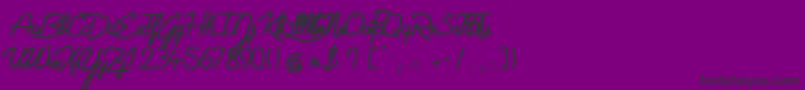 GelatinaElemente Font – Black Fonts on Purple Background