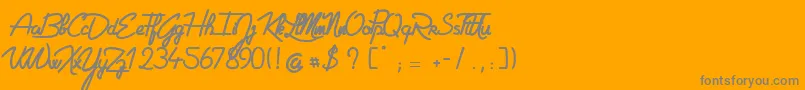 GelatinaElemente-Schriftart – Graue Schriften auf orangefarbenem Hintergrund