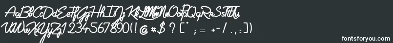 Шрифт GelatinaElemente – белые шрифты на чёрном фоне