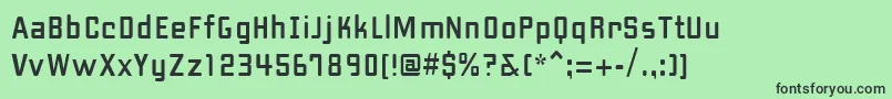 PfhipsterUnicode Font – Black Fonts on Green Background
