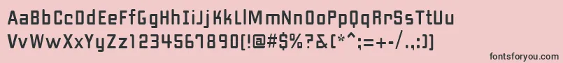 フォントPfhipsterUnicode – ピンクの背景に黒い文字
