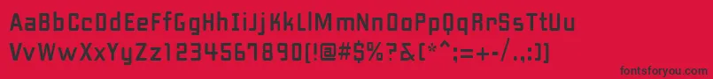 PfhipsterUnicode Font – Black Fonts on Red Background