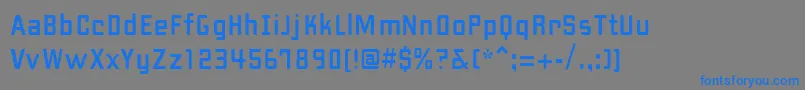 PfhipsterUnicode-Schriftart – Blaue Schriften auf grauem Hintergrund