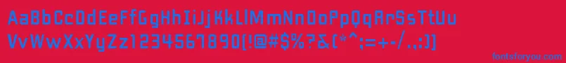 PfhipsterUnicode Font – Blue Fonts on Red Background