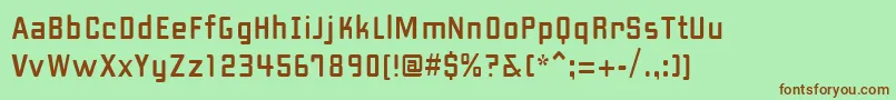 PfhipsterUnicode Font – Brown Fonts on Green Background
