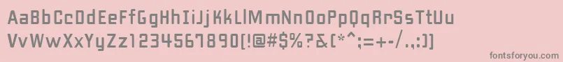 フォントPfhipsterUnicode – ピンクの背景に灰色の文字
