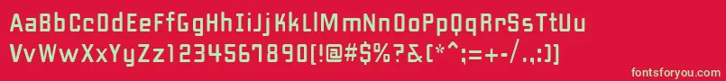 PfhipsterUnicode Font – Green Fonts on Red Background