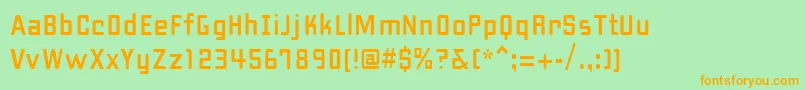 PfhipsterUnicode Font – Orange Fonts on Green Background
