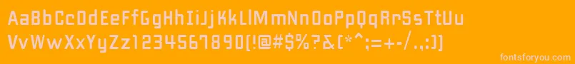 Police PfhipsterUnicode – polices roses sur fond orange