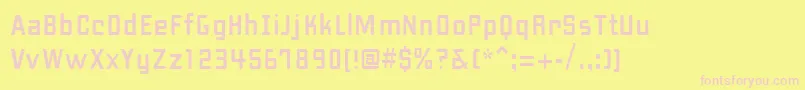 Więcej informacji o czcionce PfhipsterUnicode Czcionka PfhipsterUnicode – różowe czcionki na żółtym tle