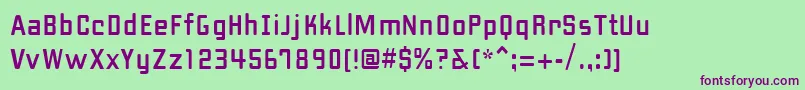 PfhipsterUnicode Font – Purple Fonts on Green Background