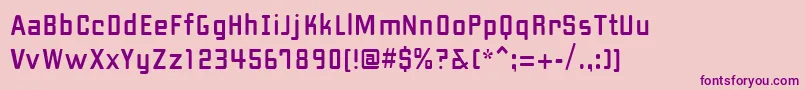 Czcionka PfhipsterUnicode – fioletowe czcionki na różowym tle