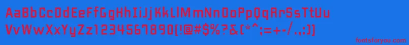 PfhipsterUnicode Font – Red Fonts on Blue Background