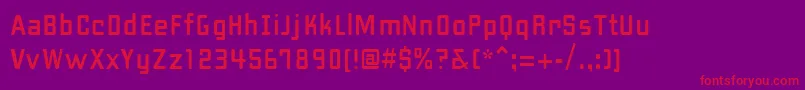 フォントPfhipsterUnicode – 紫の背景に赤い文字