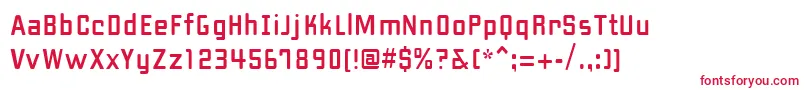 PfhipsterUnicode Font – Red Fonts on White Background
