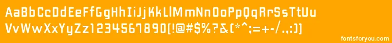PfhipsterUnicode Font – White Fonts on Orange Background