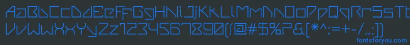 VanbergerRegular Font – Blue Fonts on Black Background