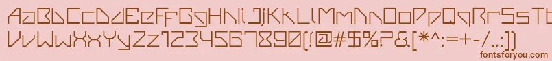 VanbergerRegular Font – Brown Fonts on Pink Background