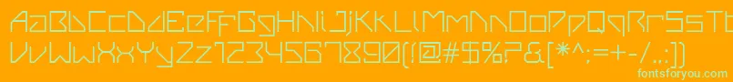 VanbergerRegular Font – Green Fonts on Orange Background