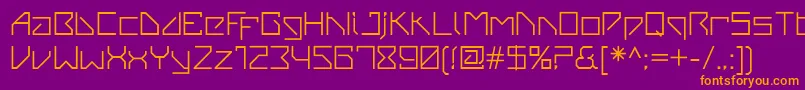 VanbergerRegular Font – Orange Fonts on Purple Background