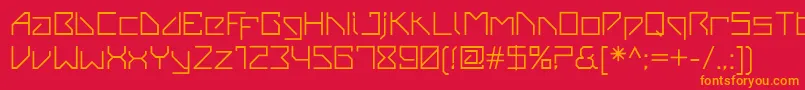 VanbergerRegular Font – Orange Fonts on Red Background