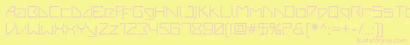 VanbergerRegular Font – Pink Fonts on Yellow Background