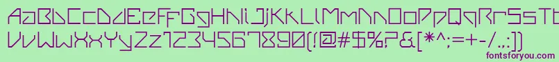 VanbergerRegular Font – Purple Fonts on Green Background