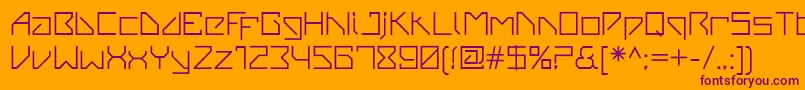 VanbergerRegular Font – Purple Fonts on Orange Background