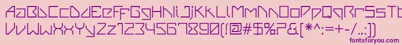 VanbergerRegular Font – Purple Fonts on Pink Background