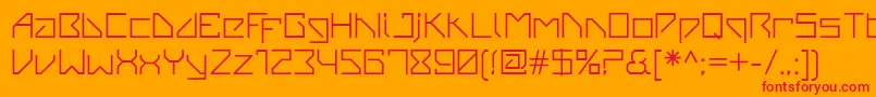 VanbergerRegular Font – Red Fonts on Orange Background