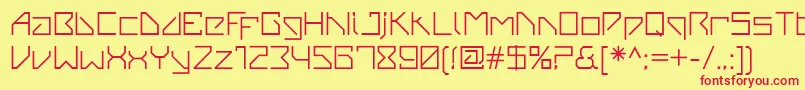 VanbergerRegular Font – Red Fonts on Yellow Background
