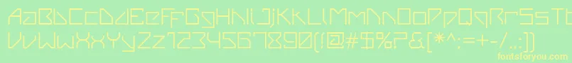 VanbergerRegular Font – Yellow Fonts on Green Background