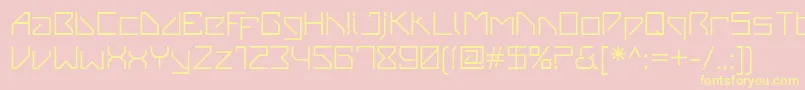 VanbergerRegular Font – Yellow Fonts on Pink Background