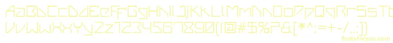 VanbergerRegular Font – Yellow Fonts on White Background