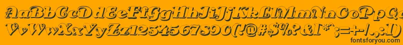 DsSienaShadow Font – Black Fonts on Orange Background