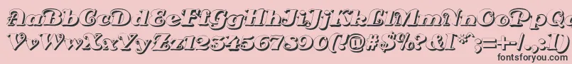 DsSienaShadow Font – Black Fonts on Pink Background