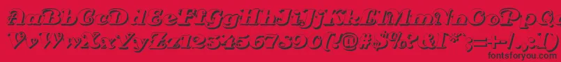 DsSienaShadow Font – Black Fonts on Red Background